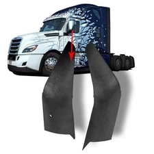 A Pair Black Door Mirror Arm Cover for 2018-2025 Freightliner Cascadia 