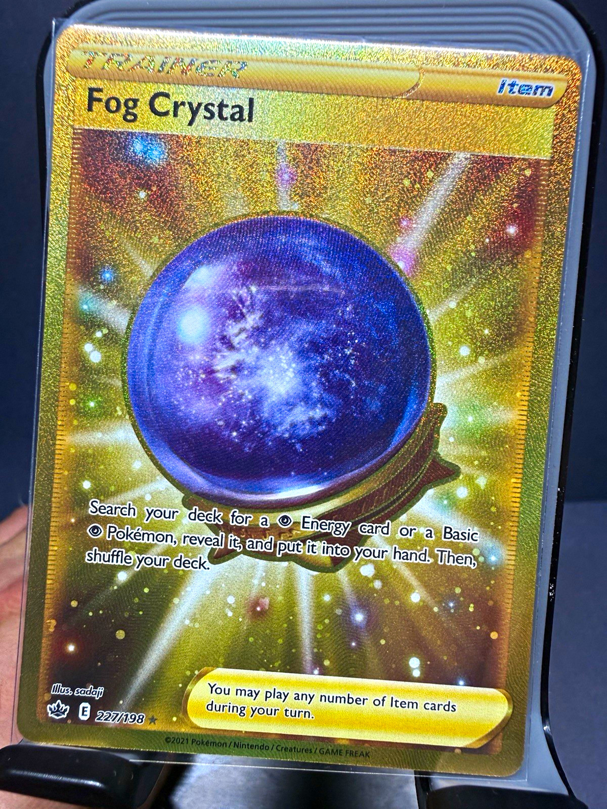 Pokemon Fog Crystal 227/198 Swsh06 Chilling Reign Secret Rare Holo English