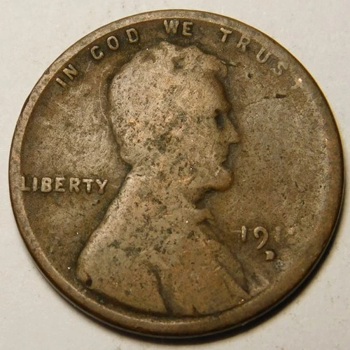 New Listing1912 D Lincoln Wheat Cent Penny AG   "Actual Coin Pictured - Not Cleaned"