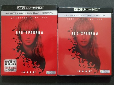 Red Sparrow w/ Slipcover (4K UHD / Blu-ray, 2018) Jennifer Lawrence No Digital