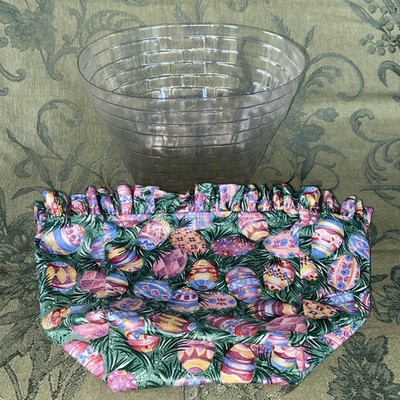 Longaberger Egg Fabric Liner # 23086 +  Protector # 42919 for 1996 Easter Basket