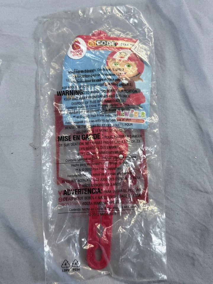 Pulsera Mono Paul Frank Julius McDonald's Happy Meal Juguete 2012 #6 Rojo Sellado Foto 2 de 2