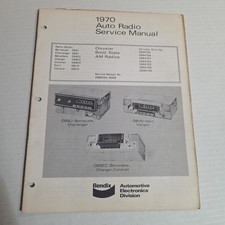 1970 Dodge Challenger Super Bee Charger Barracuda Bendix Am Radio Service Manual