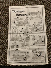 Vintage Ulster Weavers Irish Linen “Lawn Bowl” Tea Towel