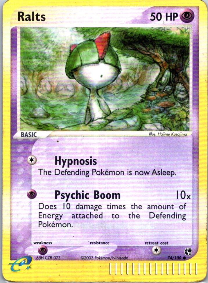 Ralts #74/100 Reverse Holo Common Sandstorm NM
