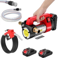 Fuel Transfer Pump Electric Diesel Kerosene Pump 21V DC 12GPM Nozzle Hoses