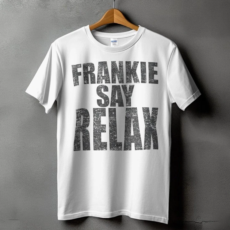 T-shirt Homme Frankie Says Relax – Style Rétro Années 80, 100% Coton, Coupe Régulière