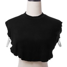 Solid Color Muslim Women Neck Fake Collar Top Blouse Modal Warm Protection Plain