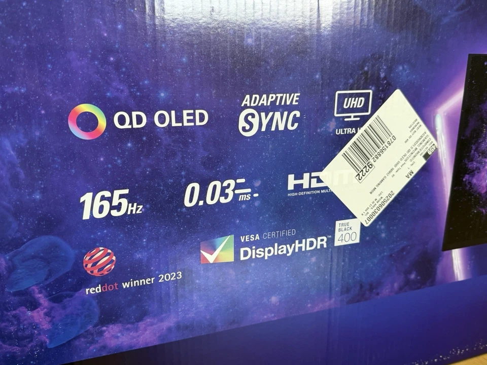 AOC - 31.5" AG326UD QD-OLED, UHD, 165hz Gaming Monitor - Black - Image 3 of 4