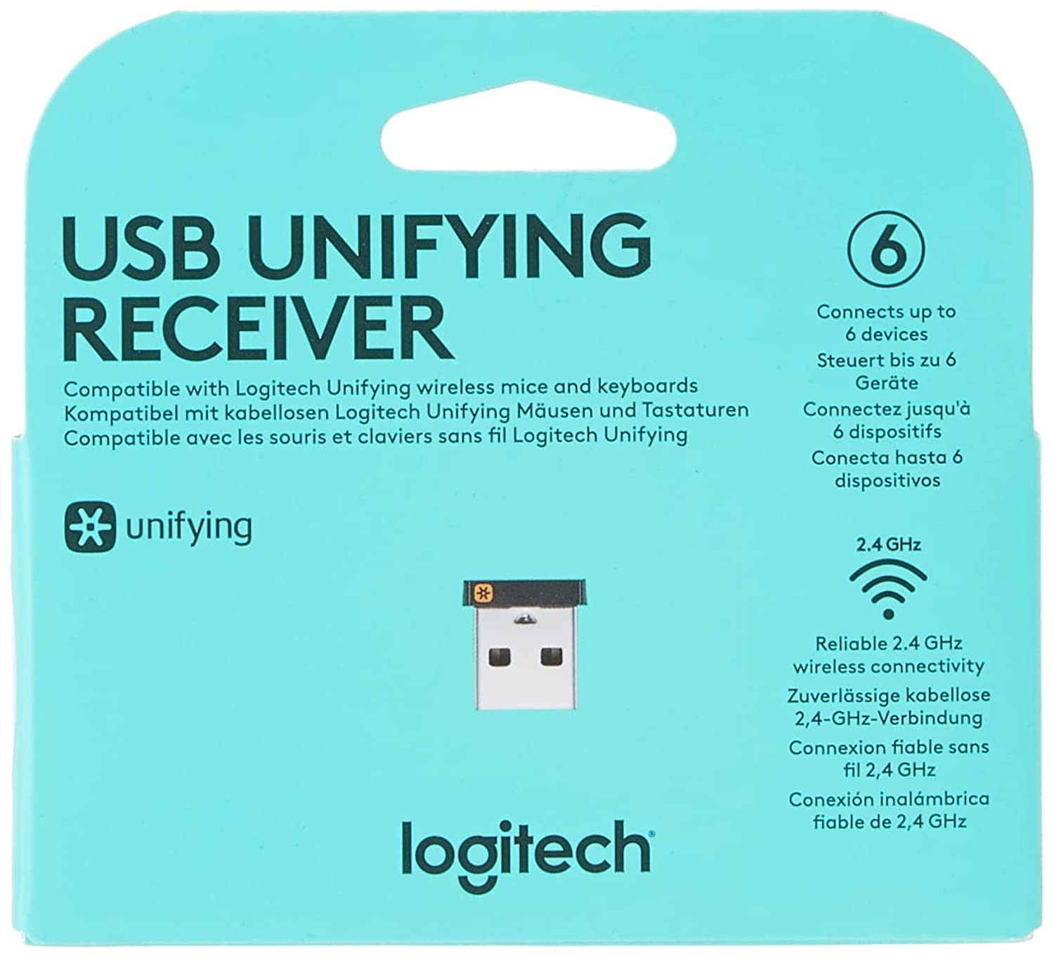 Logitech Unifying USB Receiver for Wireless Mouse Keyboard M