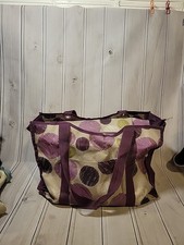 Thirty One Tote All-Day Organizing "Sketchy Dot" Zipper Top Bag