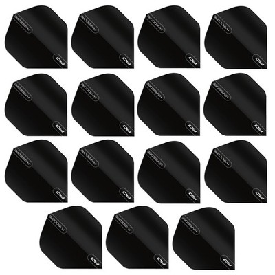 RED DRAGON Hardcore Black Extra Thick Standard Dart Flights - Standard, black 