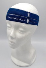 Nike Mesh Headbands 2 Pack Adult Silicone Grip Velorian Blue/White