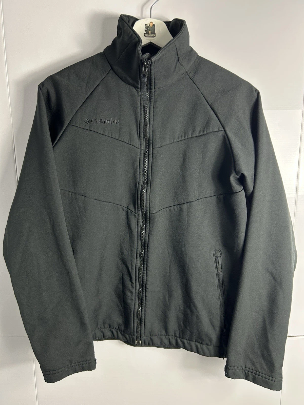 Columbia Softshell Jacket Black Youth 18–20 Full Zip Lightweight