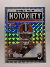 2025 Panini Mosaic Notoriety Shedeur Sanders #13 Silver Prizm RC Browns