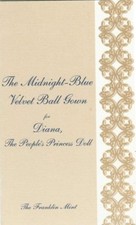 COA for Midnight Blue Velvet Ball Gown FM Diana doll Ensemble Certificate ONLY