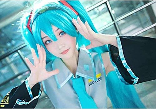 Miku/Vocaloid Cosplay Kostüm Uniform Outfit Set Damen Halloween Faschingskostüme - Bild 4 von 17