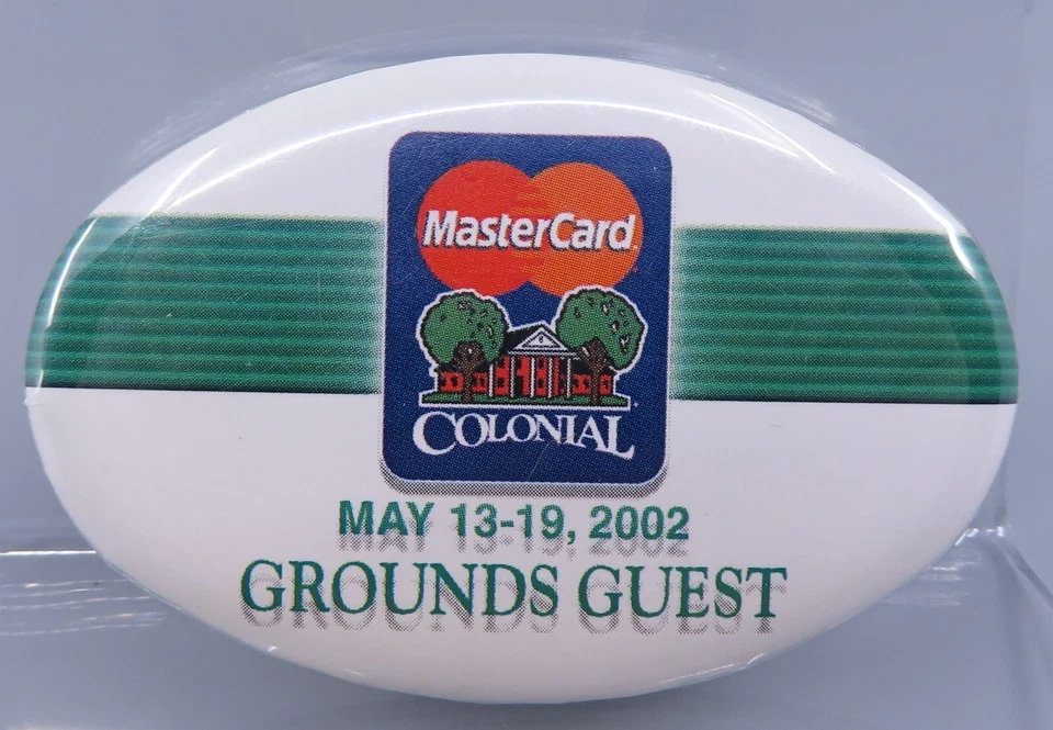 LOTE de insignias de invitado Mastercard Colonial 2002 Grounds Nick Price Champion Foto 4 de 4