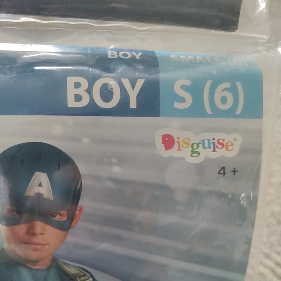 Marvel Capitán América El Soldado de Invierno Disfraz, Niños, S 6 Body Máscara Nuevo Foto 3 de 4
