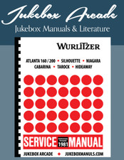 Wurlitzer 1981 Service Manual Parts Cabarina, Tarock, Niagara, Silhouette MORE