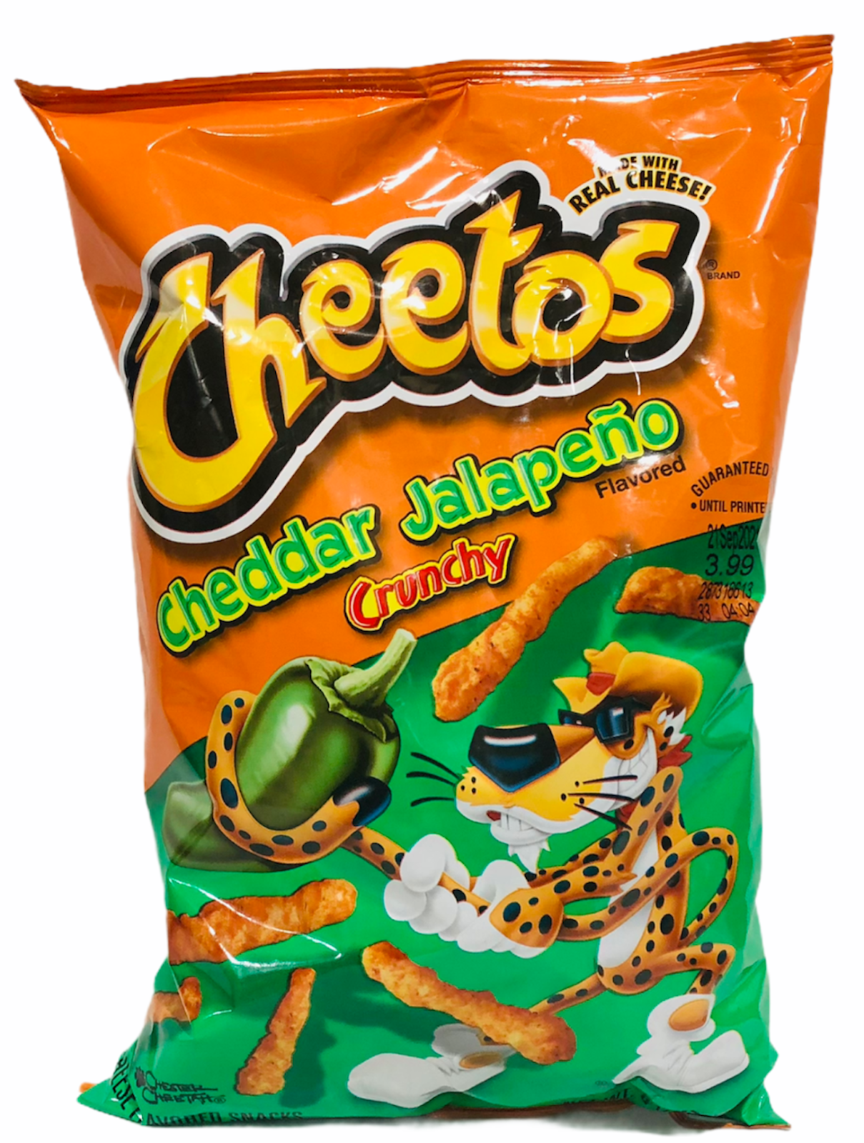 Cheetos Crunchy Cheddar Jalapeno Cheese Flavored Snacks, 2 Ounce