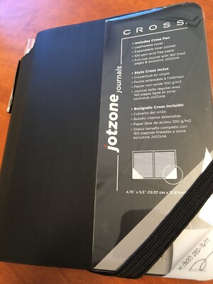 Cross Jotzone Journal with Pen, Small Black, 4.75  x 5.5 