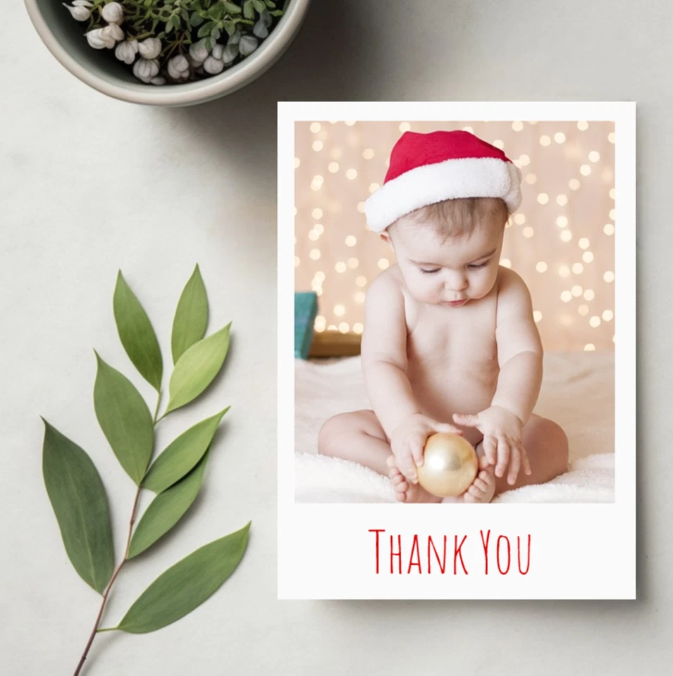 DAYDREAMING DAISY Christmas Thank You Cards (Flat) ~ Personalised Photo ~ Children/Kids/Baby 13