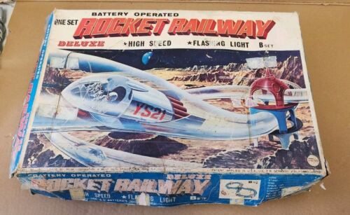 Vintage Spielzeug MEGO YONEZAWA Deluxe HI SPEED SPACE ROCKET EISENBAHN Retro Sci Fi