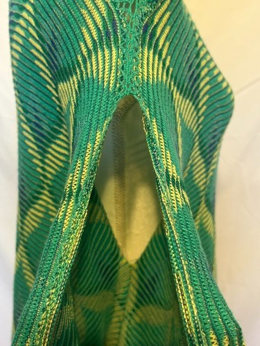 MARE Cecilia Prado ~Women Green Crocheted w/Chain Boho Top /Tunic ~Size P/S - Picture 9 of 10