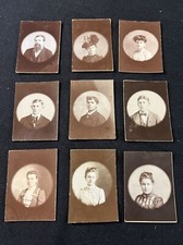 Lot 9 Antique Cabinet Card Photo Portraits Man Men Women Woman 1800s