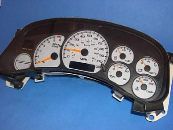 Medidores de cara blanca para camioneta Chevrolet Silverado 1999-2002 gasolina Foto 2 de 4