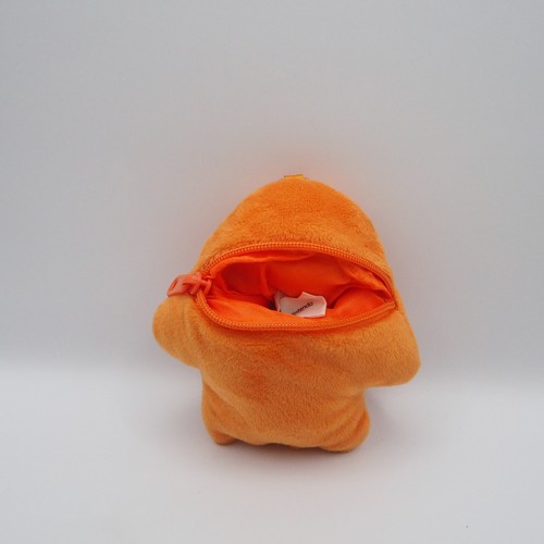 Splatoon Inkling C0104 Orange Zipper Bag Purse 2015 mascot 4" Plush Toy Japan - Picture 4 of 6