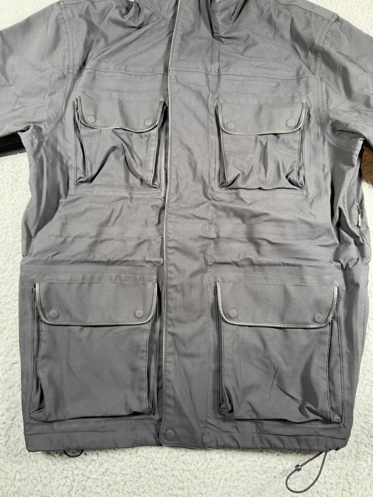 SACAI X NIKE Giacca Nike AF1 '82 vintage uomo grande nera Chore full zip bottoni logo tasche