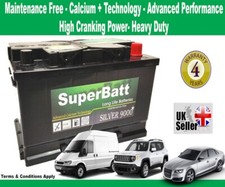 LAND ROVER, JAGUAR, FERRARI, FIAT, MERCEDES, VOLVO Car Battery SuperBatt 096