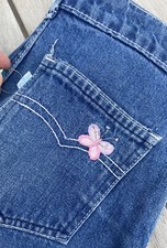 Vintage Levi  s Butterfly Youth 14 Denim Jeans USA Made 25x27  Teen 70s