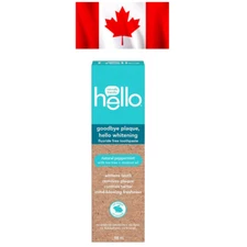 3 PACK Hello Goodbye Plaque Whitening Fluoride Free Toothpaste Peppermint 98ml