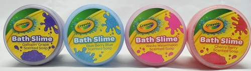 Crayola Glitter Bath Slime - One Each Of Blueberry, Grape, Cherry & Watermelon - Picture 2 of 3