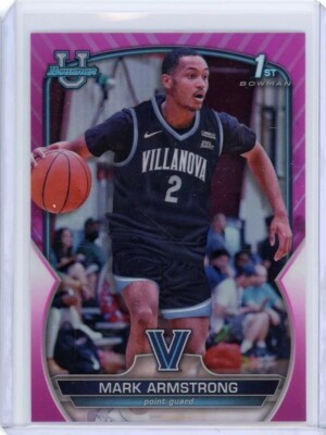 2022-23 Bowman U Mark Armstrong Villanova 1st Bowman Retail Only Pink Refractor