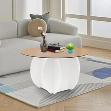Small Round Coffee Table Glass Tabletop Coffee Table Tempered Glass Coffee Table