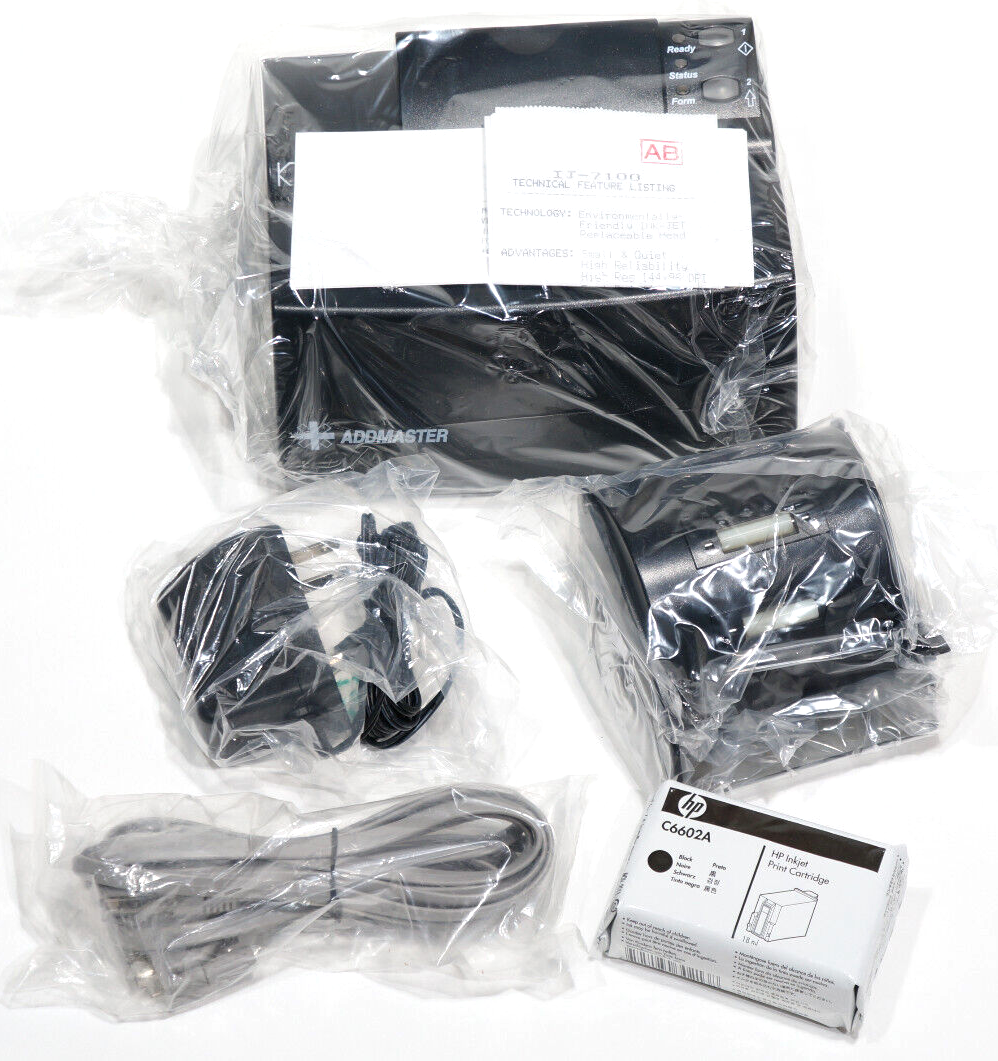 Addmaster IJ-7100-13J Receipt Printer Black and White Bank Validation ...