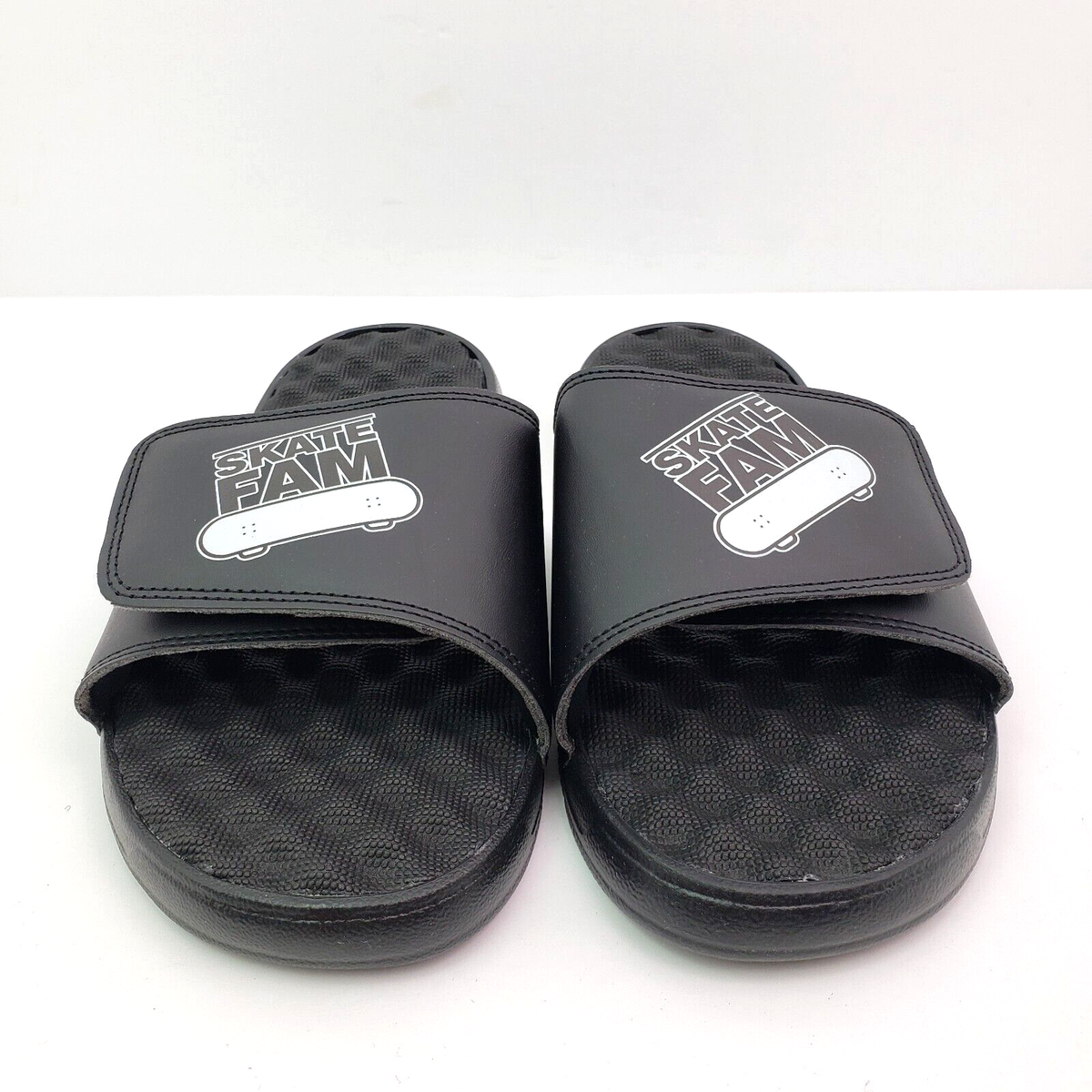 ISlide Mantra Mens Size 6 Womens Sz 7 Black Skate Fam Slip On Slide Sandals San Antonio Spurs ISlide Unisex 2026 Playoff Mantra Slide  main image 3