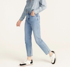 J CREW Jeans Women 26 High-Rise Classic Straight NEW Stretch Denim BA656