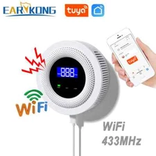 WiFi Natural Gas Leakage Detector 433MHz Wireless Combustible Gas Leak Sensor
