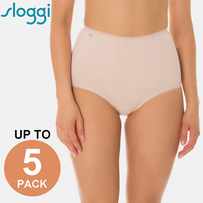 Sloggi Originals Maxi Womens Ladies Underwear Undies Panties Briefs Pink Natural