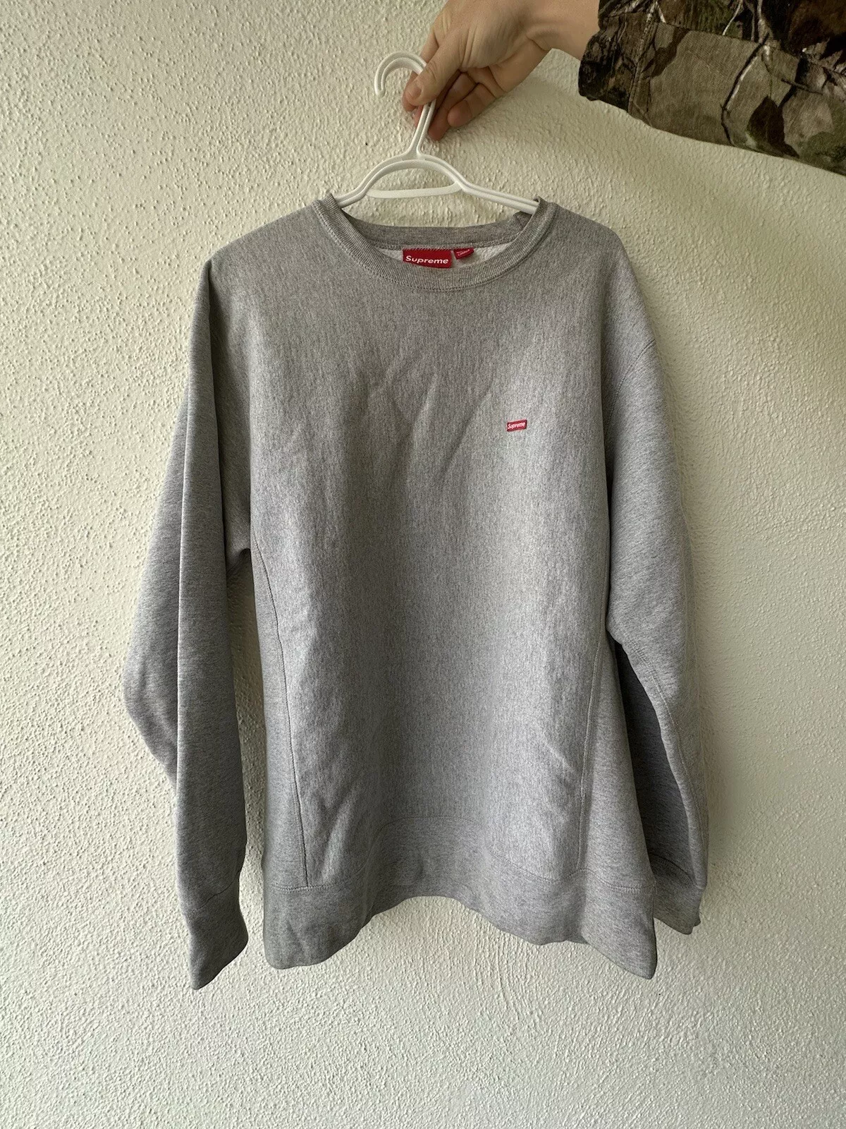 SUPREME sweat à capuche XL gris boîte logo
