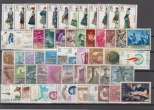 SPAIN - ESPAÑA - YEAR 1968 COMPLETE YEAR SET WITH ALL THE STAMPS AND COSTUMES