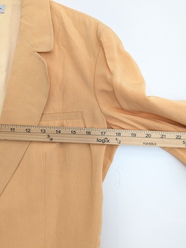 Paul Smith Blazer Womens Size 42/6 Yellow Linen Silk Vintage Office Career Coat - Picture 11 of 13
