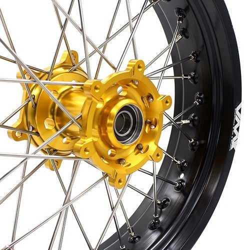 Cerchi Supermoto VMX 3.5/4.25*17'' oro adatti a SUZUKI RM125 2001-07 RM250 2001-2008 - Foto 6 di 6