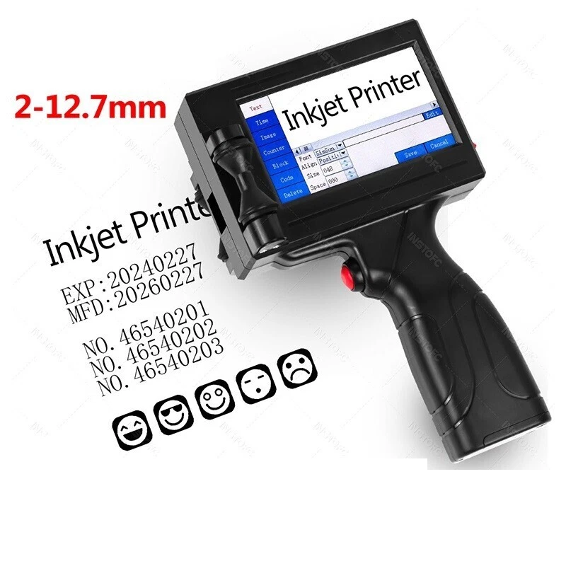 Handheld Inkjet Printer Touch Screen Dates Logo Laser Coder Label QR Bar Code - Image 2 of 4