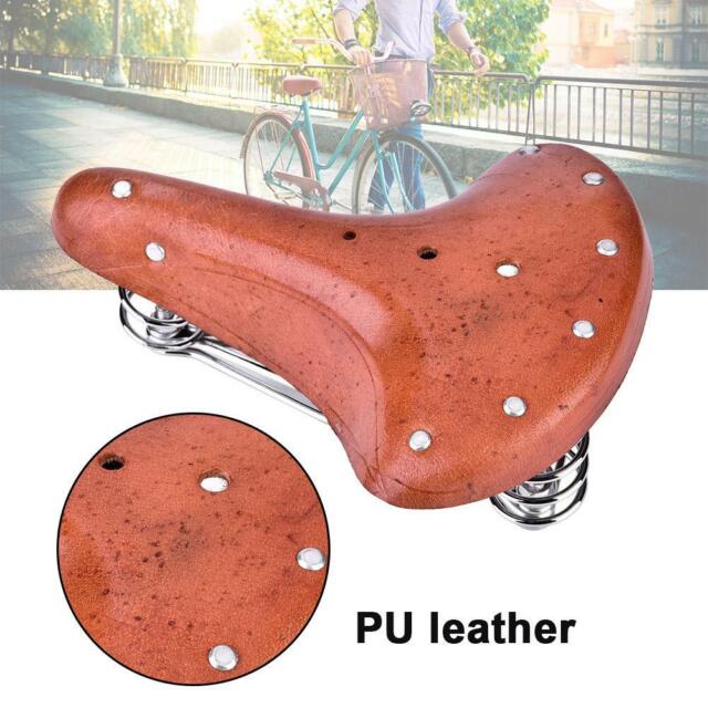 Pu Leather Bike Saddle Bicycle Seat, Brown Leather Bike Seat Cover
